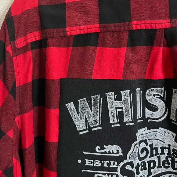 Chris Stapleton Whiskey and You Upcycled Flannel - Picture 3 of 10